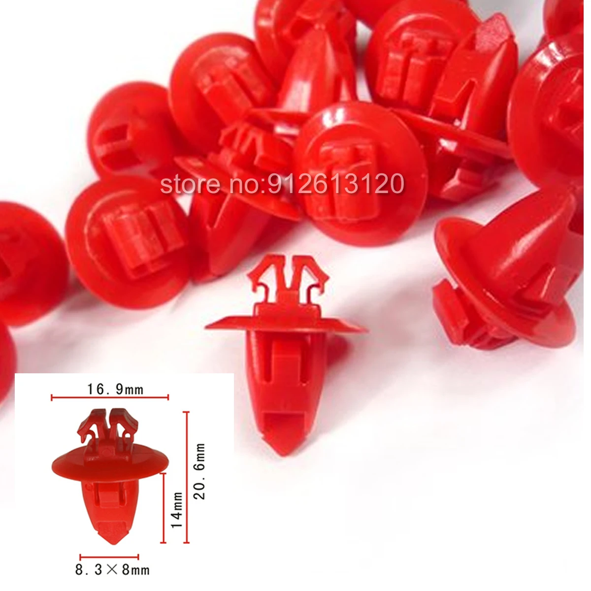 

25Pieces Fender Wheel Flare Moulding Clip Red Retainer A20391 For Toyota Tacoma Tundra 90904-67037