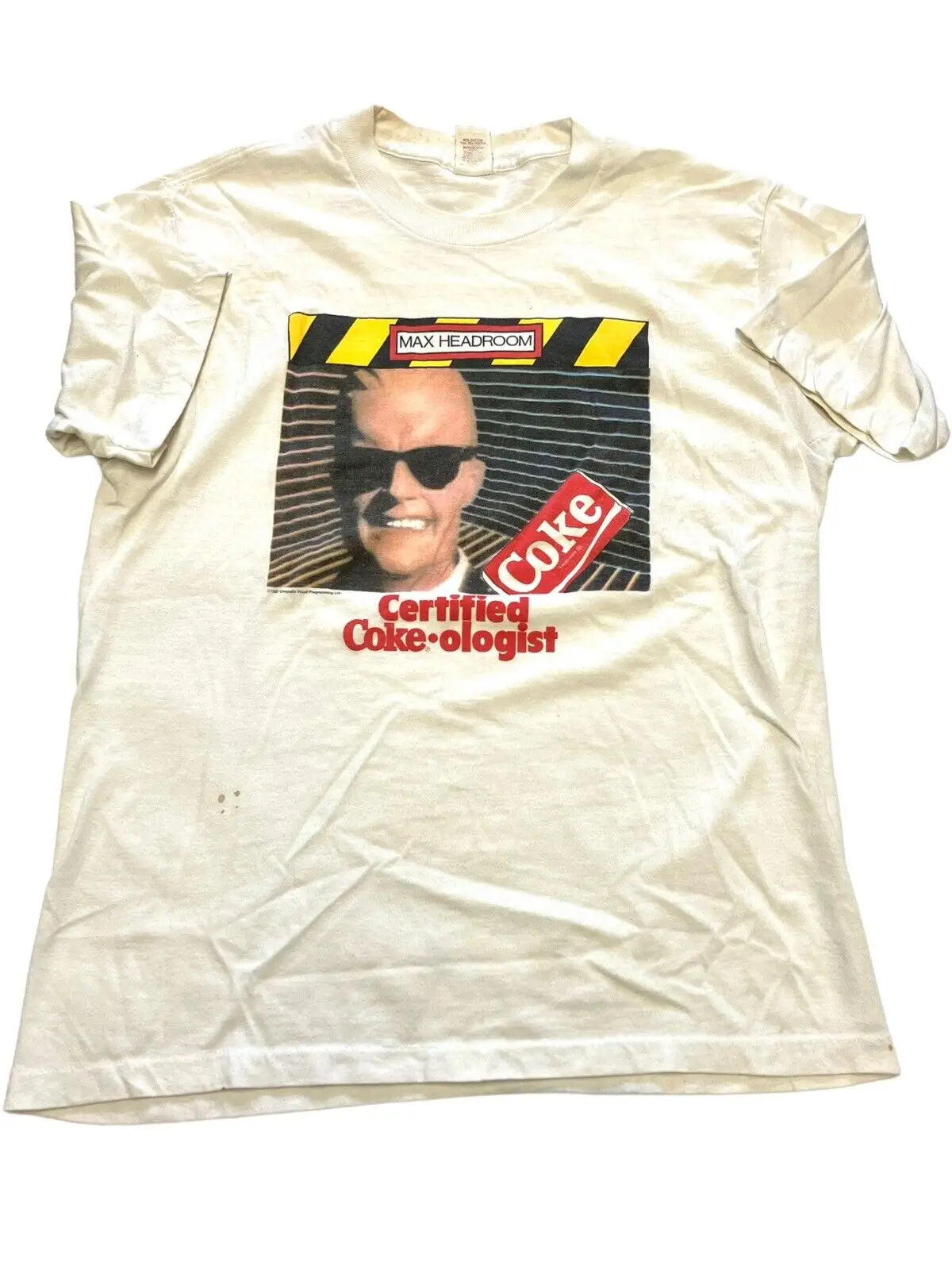 T-Shirt Vintage 1980S Max Headroom X Coca Cola Promo |