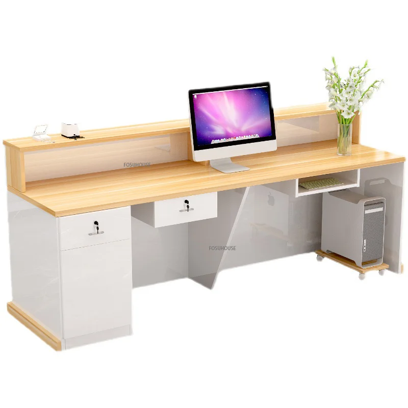 modern Company Front Desk Reception desk Clothing store welcome desk office Furniture light luxury bar table Reception Counter