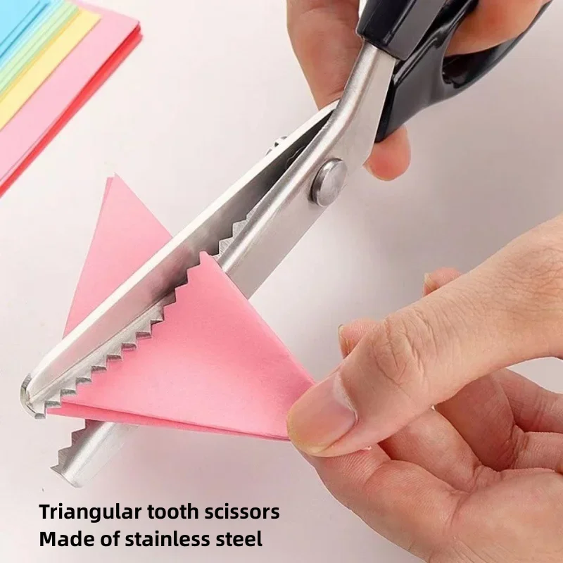 Stainless Steel Pinking Scissors Triangle Teeth Lace Cloth Crafts Dressmaking Zig Zag Cut Tailor's Scissors sewing scissors tailor scissors craft scissors
