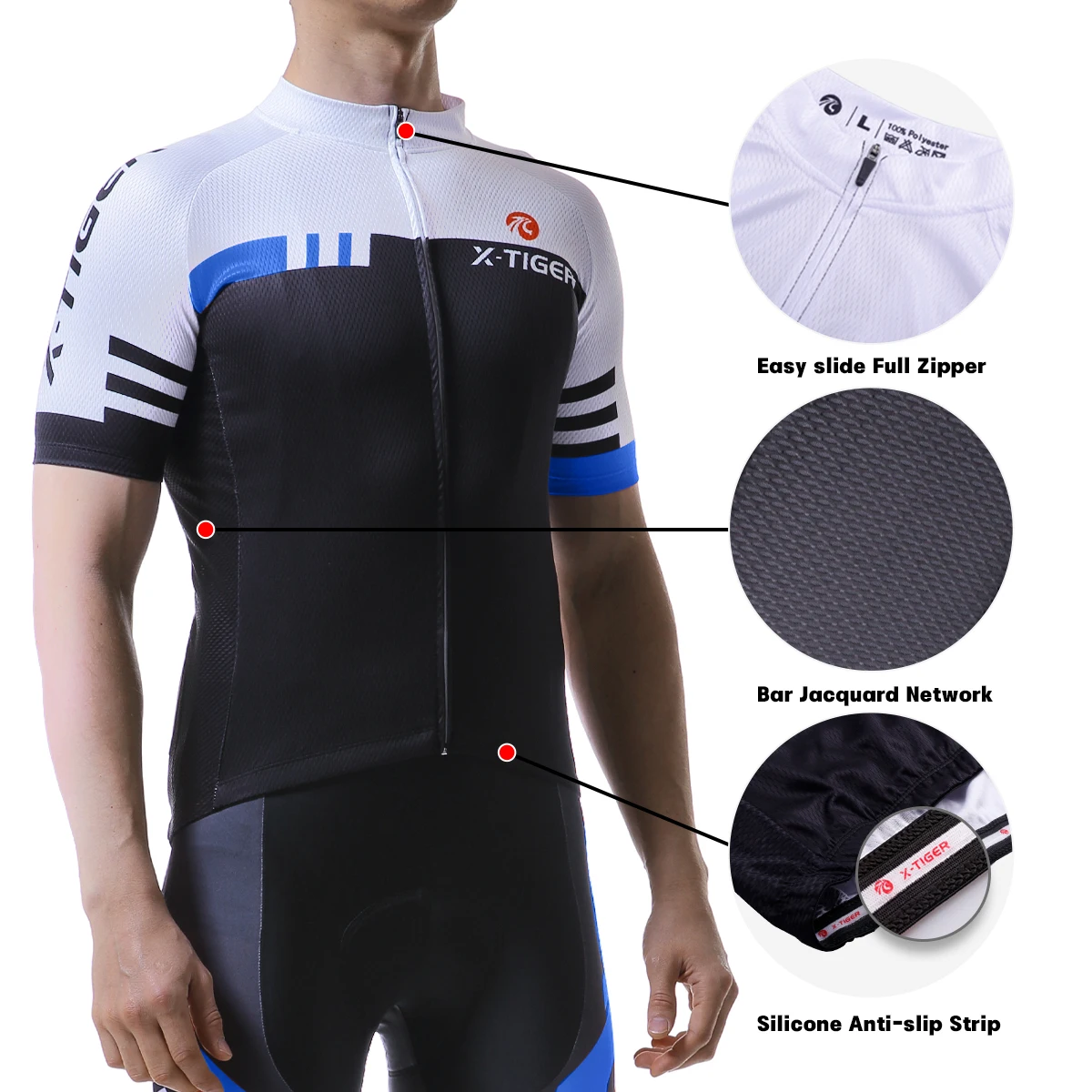 Cycling Jersey Set Men's Summer Outdoor Sport Bicycle Wear Breathable Bike Clothes MTB Suit