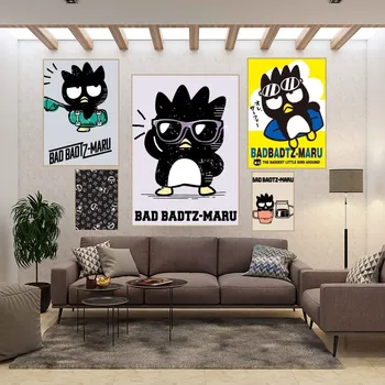 BAD BADTZ-MARU 포스터 집 방 장식, 미적 예술 벽 그림 스티커
