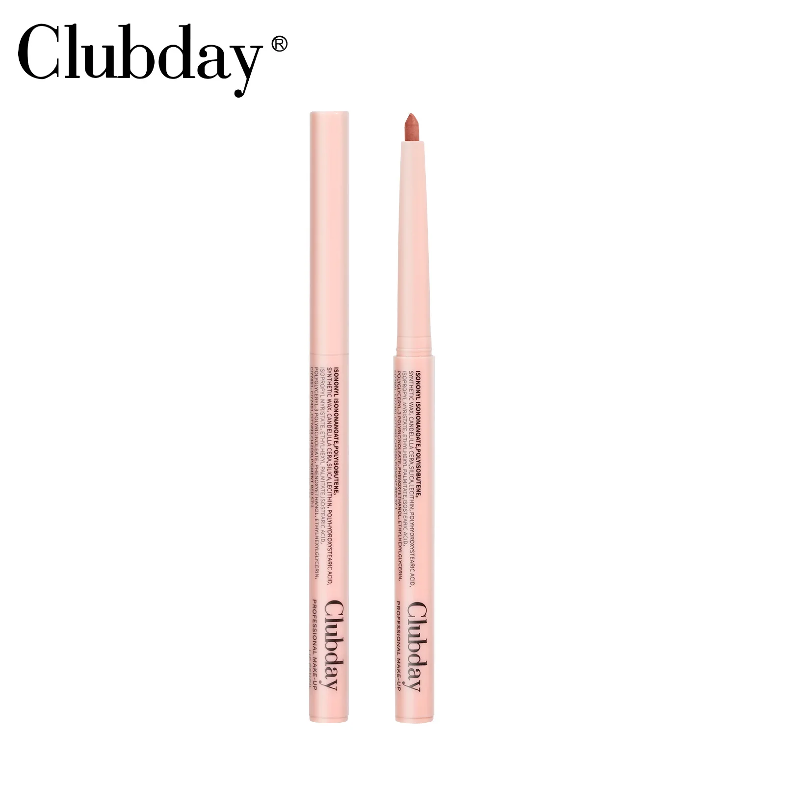 Clubday 6 colors easy to color swirl lipstick pencil lasting waterproof sweatproof non-removal matte natural lipstick lip liner 5