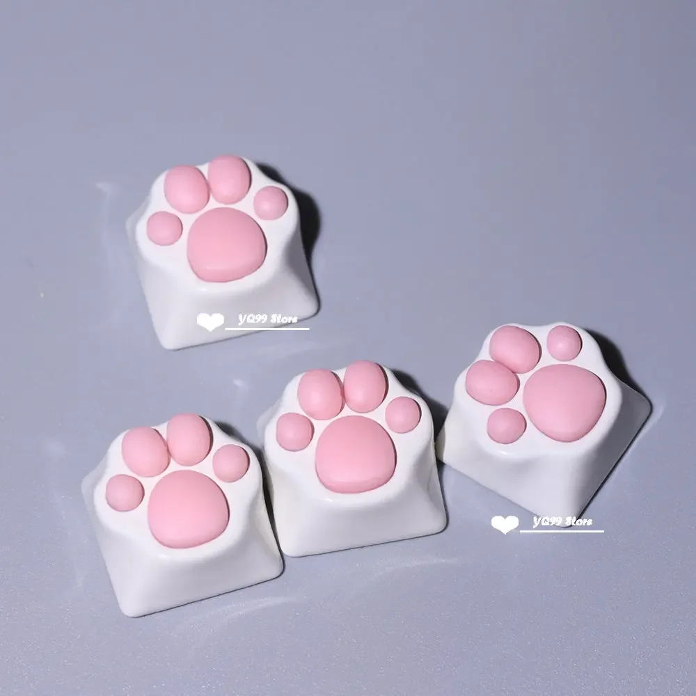 Cat Claw Key Cap Jogos Cat Paw Faça Você Mesmo Key Cap para Teclado Mecânico Urso Garras Soft Feel Silicone Backlit Liga de Alumínio Keycaps - Imagem 5
