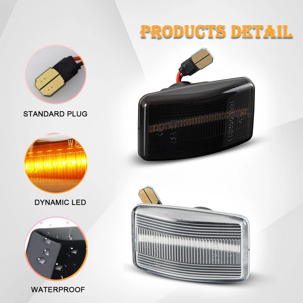 2pcs Led Side Marker Lights For Lexus LS400 Toyota Land Cruiser