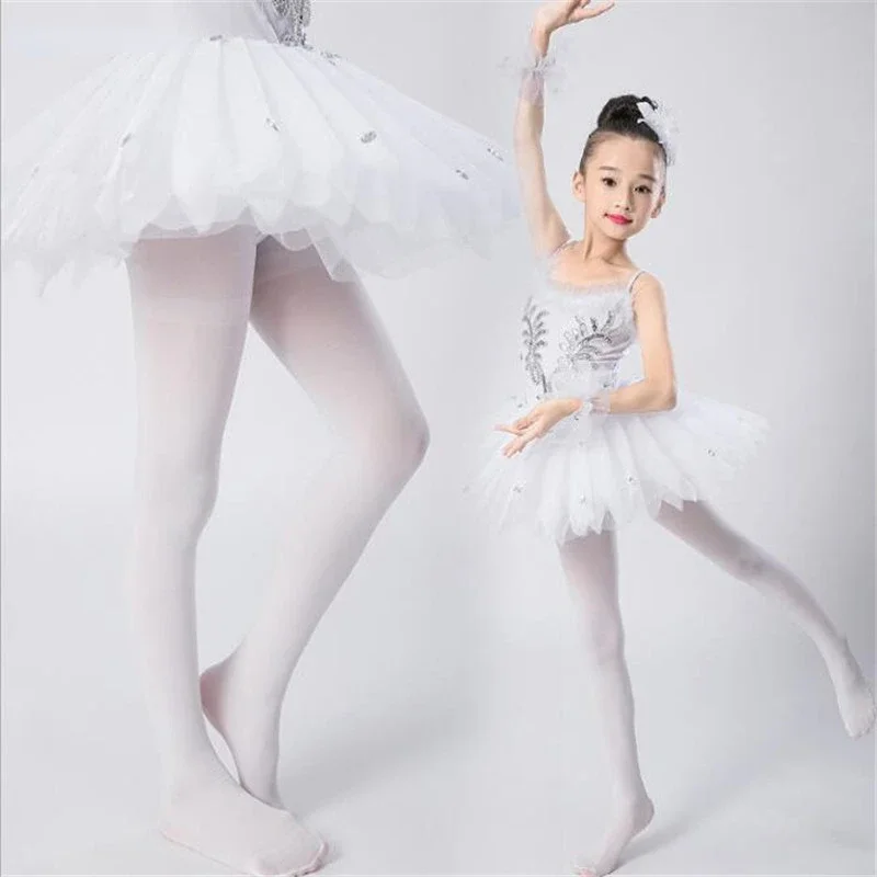 Summer Spring Candy Color Kids Pantyhose Ballet Dance Tights for Girls Stocking Children Velvet Solid White Pantyhose