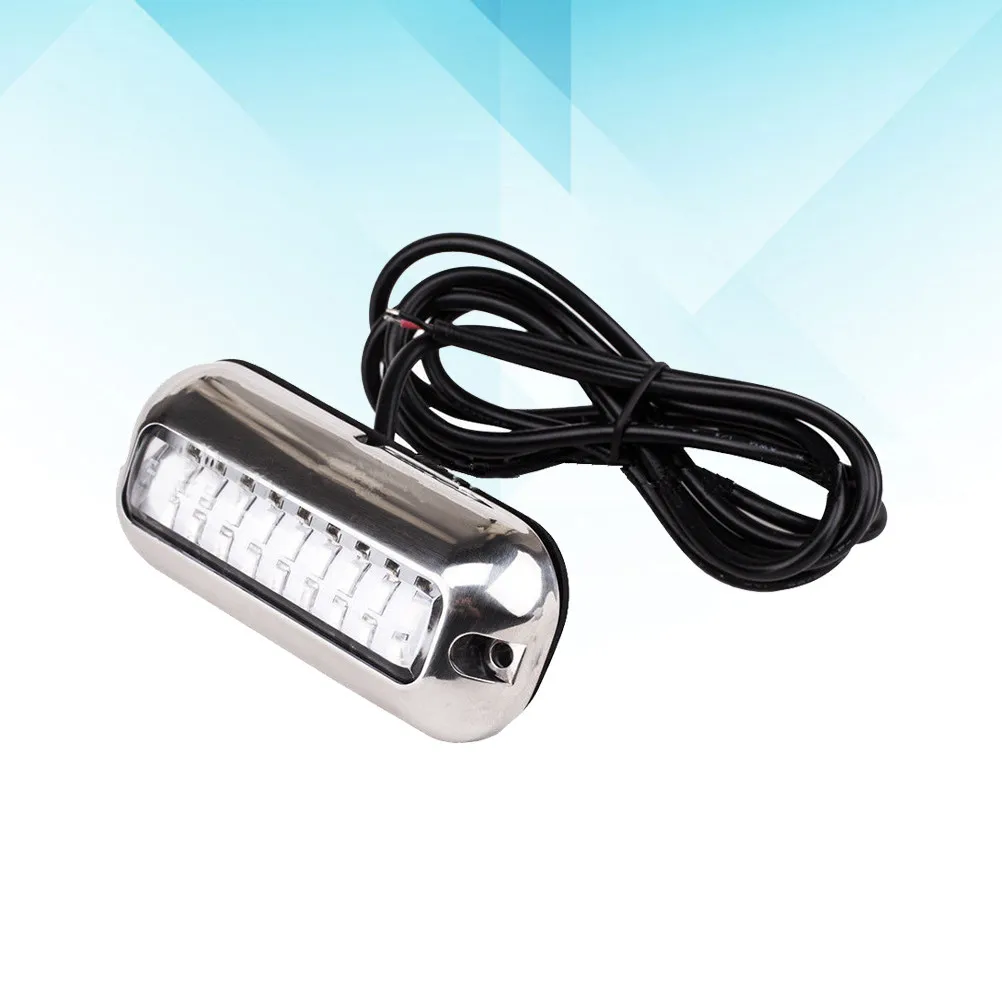 50W 27 LED 수중 브리지 라이트 스테인레스 스틸 해양 선박 램프 플러시 마운트 방수 밝은 파란색 보트 및 선박용