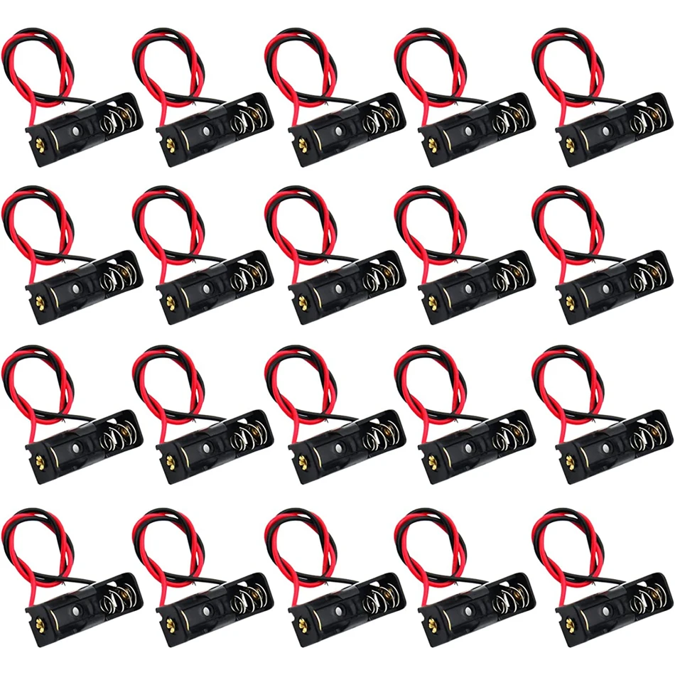 Portabatterie 20Pcs A23 Portabatterie 23A Con Cavi Portabatterie 12V Custodia A Clip A Molla Custodia In Plastica Nera