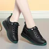 Spring Autumn Fashion Chunky Causal Women Mother Shoes Walking Comfortable Soft Leather Running  Non-slip Soft Leather Sneakers 2