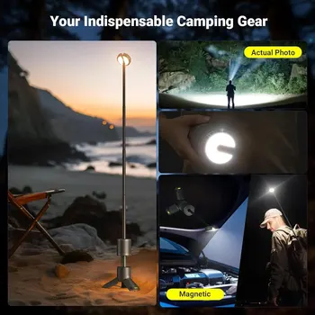 LED Outdoor Camping Lantern, UBS Rechargeable, Adjustable Color Temperature Outdoor Portable Lantern, IP65 Waterproof, Retractab 5