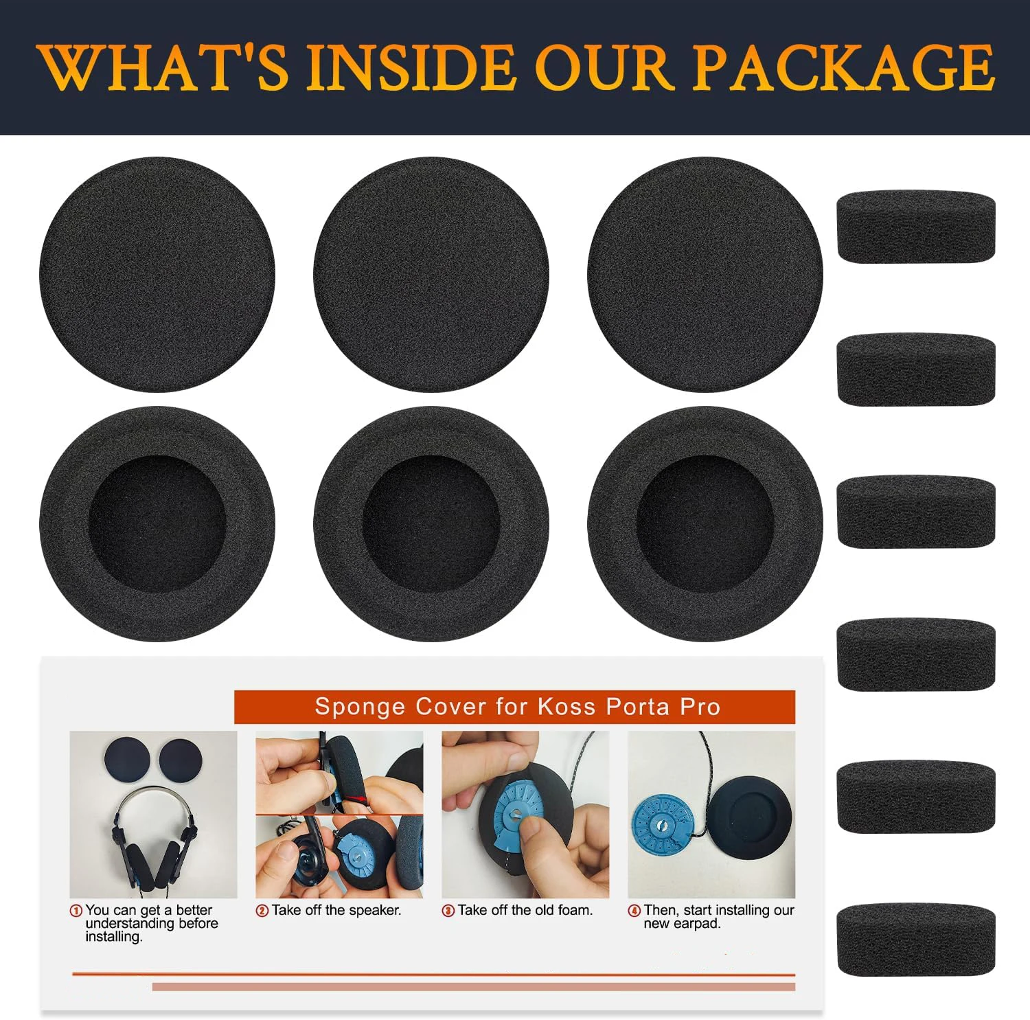 Ear Pads Replacement Ear Pads Headphone Cushions Pad Extra Thick Earpads For Koss Porta Pro PP KSC35 KSC75 KSC55 Sporta Pro SP