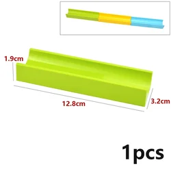 Large Building Block Marble Race Track Set with Slide and Funnel Pieces (2x8 Straight Green)
