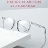 Rivet Frame Square Nearsighted Glasses For Women Men Vintage Anti Blue Rays Student Prescription Spectacles 0 -0.5 -1.0 To -6.0 1