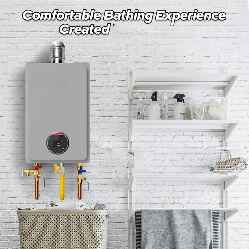 Tankless Water Heater Gas-Indoor 5.1 GPM Gray Instant Natural/Propane Gas Hot Water Heater-InstaGas Comfort 120 Series