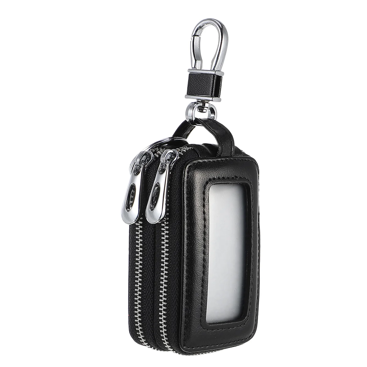 

1PC Cattlehide Car Key Storage Bag Zipper Car Key Bag Waist Hanging Key Pouch