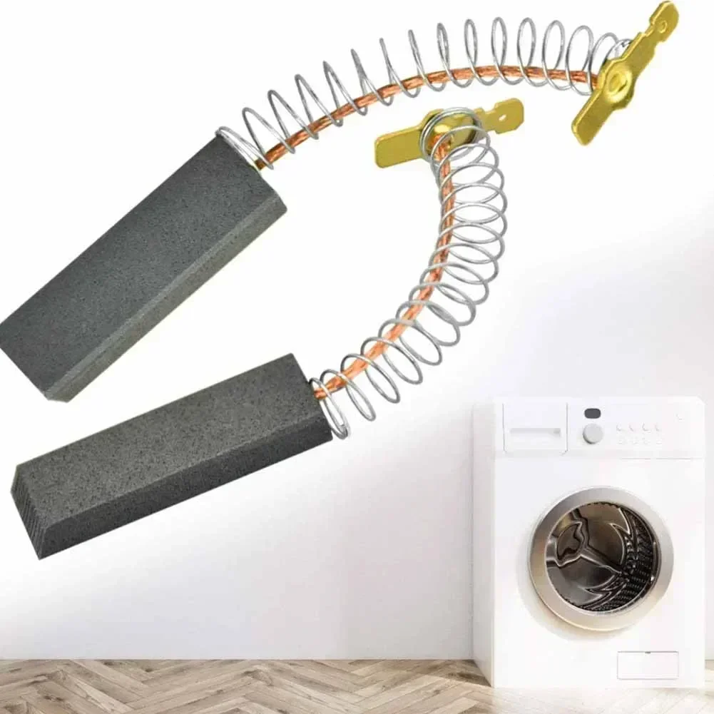 2 Balais De Charbon Pour Moteur De Machine à Laver - Dimensions 5x12,5x36 Mm - Compatibles Siemens, Bosch, Constructa