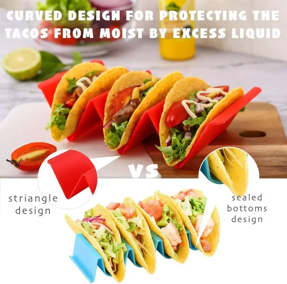 1-30PCS Taco Holder Mexican Pancake Rack Multicoloured Wavy Taco Holder Tortilla Tray Food Tray Rack Kitchen Baking Tools