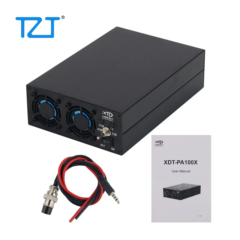 TZT XDT-PA100X 120W 1.8mhz-30mhz Rövidhullám áram Erősítő vel 3pcs low-pass Szűrőkészülék számára X6100 Rádióadó