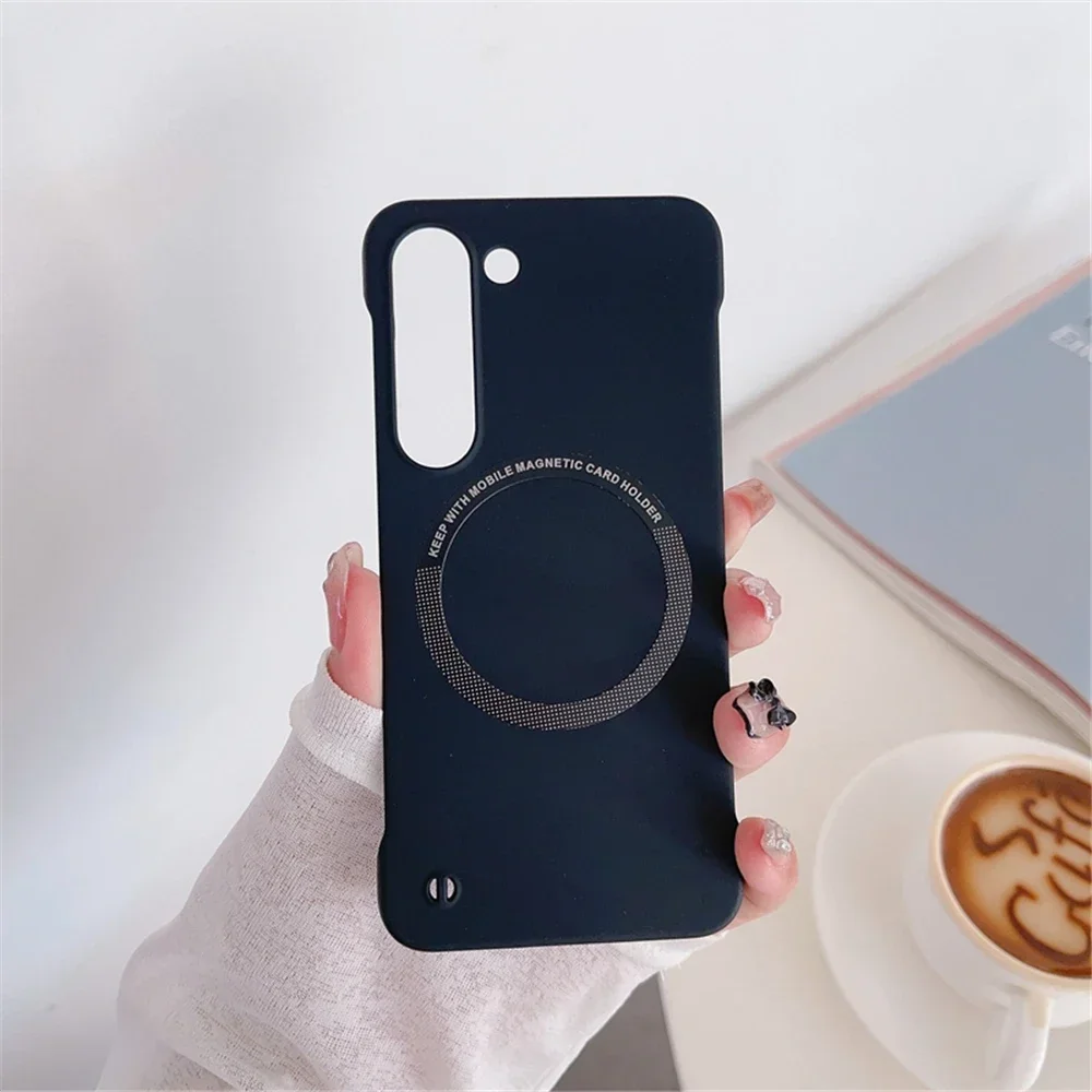 Matte Frameless Metal Ring Slim Hard Case