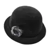 Women Winter Hat Elegant Windproof Flower Embellished Basin Hat Ultra-Thick Keep Warm Autumn Winter Imitation Fur Hat Basin Caps 5