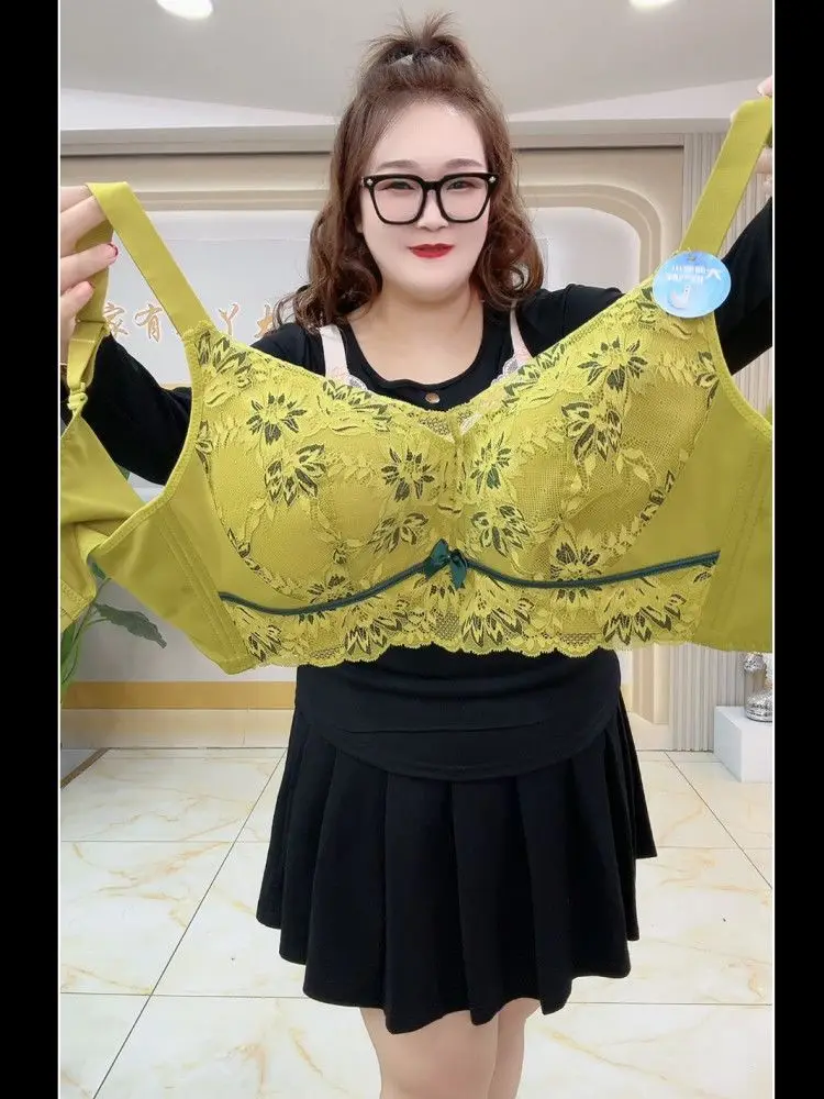 Big size bra with lace cups, wide supportive shape, and comfortable everyday fit