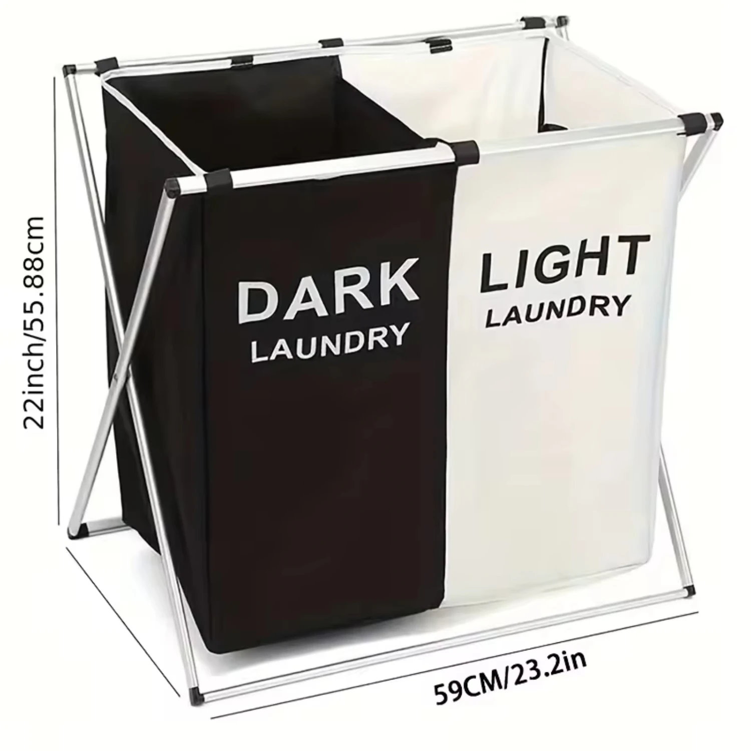 1pc 3 Section Laundry Basket Printed Dark Light Color Foldable Hamper/Sorter Waterproof Oxford Washing Clothes laundry basket portable hamper
