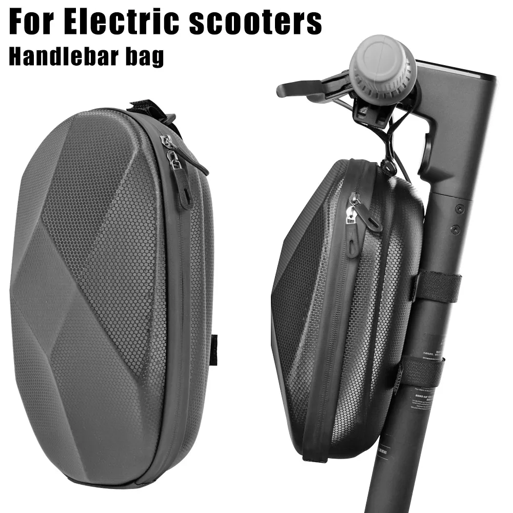  Bolsa de almacenamiento para scooter, bolsa de manillar de  scooter eléctrico, resistente al agua, duradera, EVA, bolsa colgante  frontal para Mijia M365 Segway ES ES1/ES2/ES3/ES4 apta para billetera,  cargador de vidrio