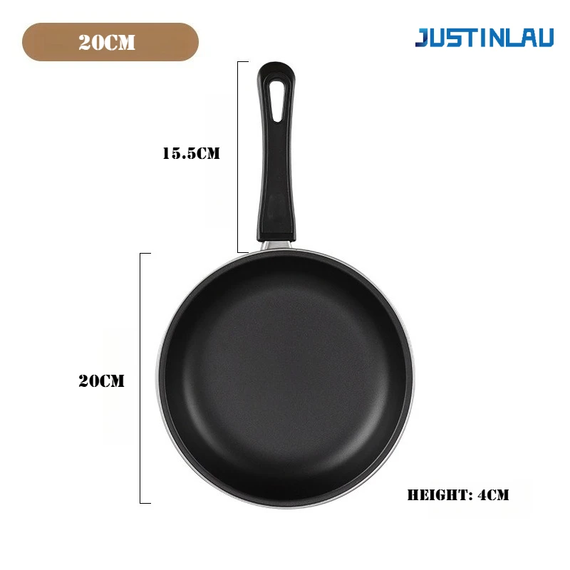 JUSTINLAU 20/25/30cm 3個セット ノンスティックフライパン 鋳鉄フライパンセット 家庭用 卵焼きフライパン 家庭必需品