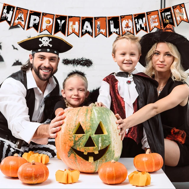 Trick Or Treat Banner Horror Atmosphere Halloween Streamers Trick Or Treat Banner Sign Add Festive Flavor Party Supplies 3