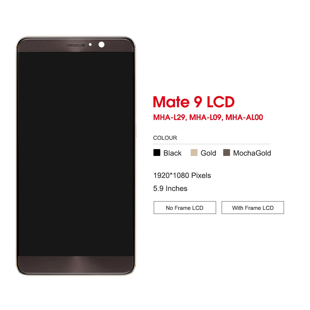 mobile phone lcd touch screen for huawei mate 9 made in china