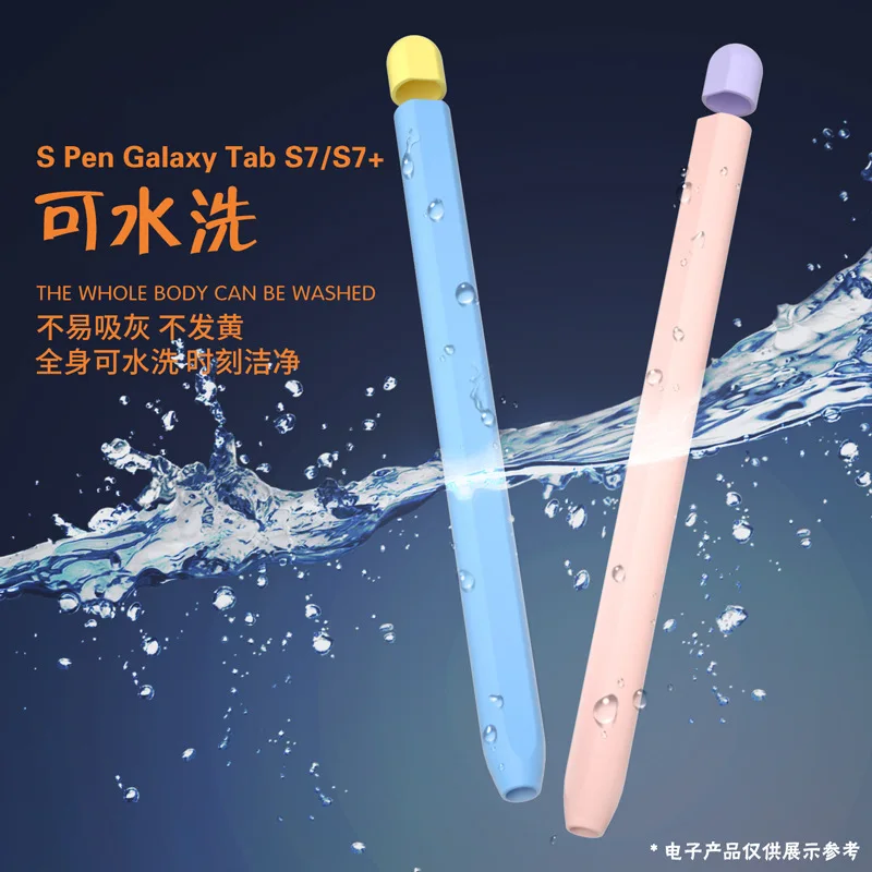 Tablet Case For Samsung Galaxy Tab S6 Lite P610 Tab S7 S8 S9 S10 Tablet S6Lite Pencil Case Cover SPen Bag Non-slip Protection Silicon Sleeve