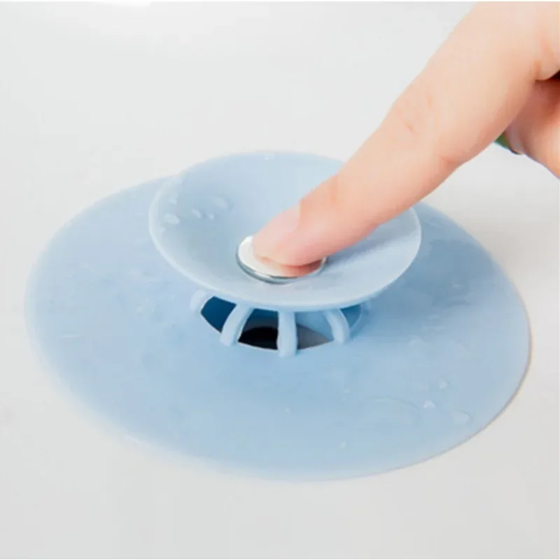 

Shower Drain Silicone Kitchen Sink Filter Hair Catcher Stopper Bathroom Floor Drain Cover Universal Anti-clogging Sink Strainer