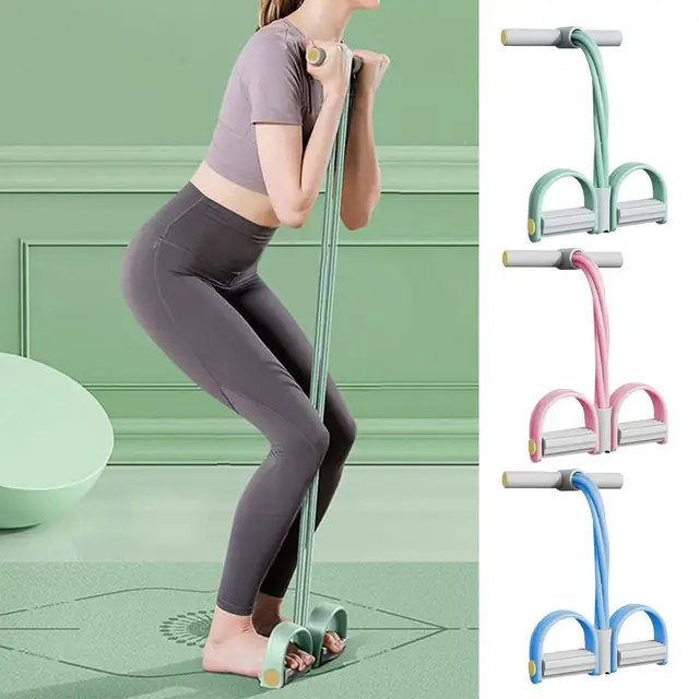 Yoga Pedal Puller Portable Resistance Band 6-Tube Pedal Ankle