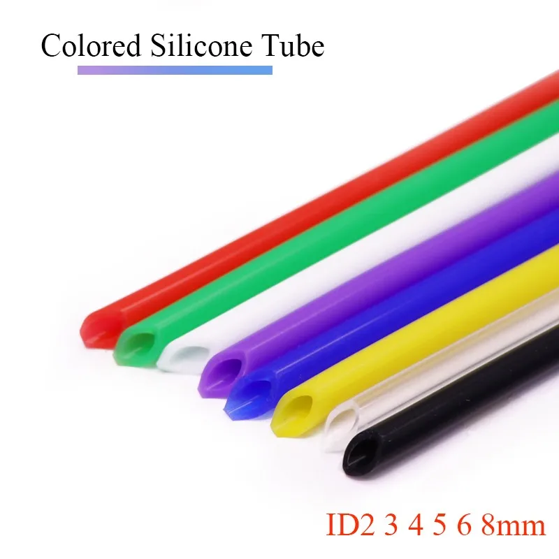 Silicone tube 1/2/5m ID 2 3 4 5 6 7 8mm Flexible Rubber Hose Thickness 1mm Food Grade Soft Milk Beer Drink Pipe Water Connector