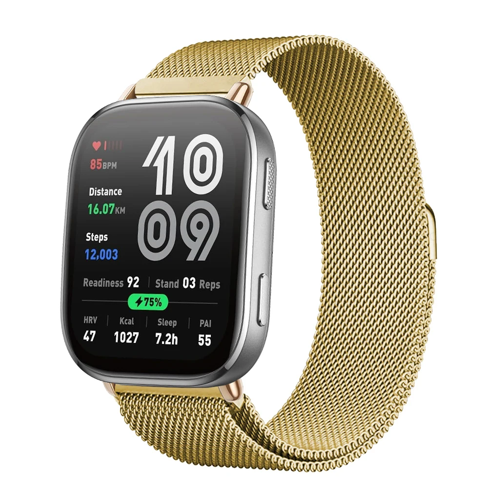 Magnetic Metal Mesh Smartwatch Wristband - 22mm Strap Bracelet