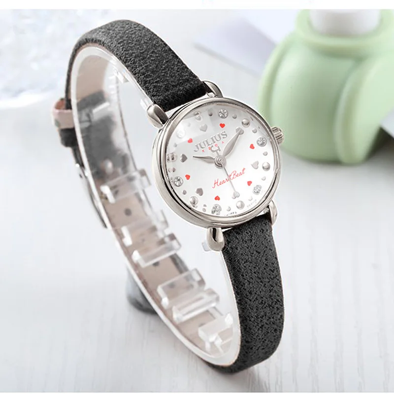 Sale Julius Lady Women's Watch Japan Quartz Hours Fashion Dress Leather Bracelet Girl Birthday Cute Gift No Box