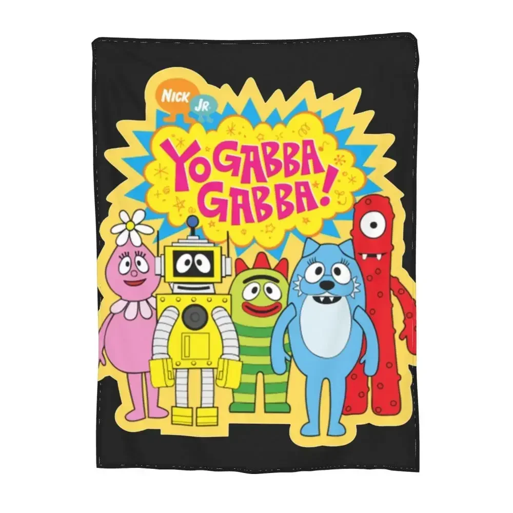 Description Picture 3 of itemYo Gabba Gabba Cartoon Blanket Flannel Funny Warm Throw Blanket for Bedspread Spring Autumn blankets for beds  picnic blanket