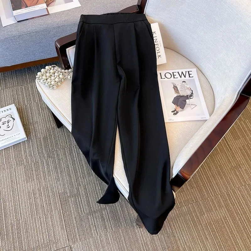 2024 Early Autumn Fashion Suit Women's European Goods Temperament Show Thin Shirt Straight Pants Casual Women's Two-Piece Set