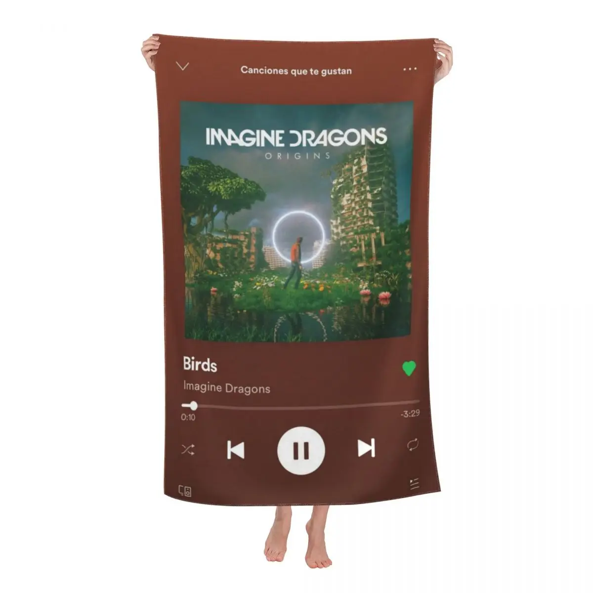 

Custom August Playlist Absorbent Microfiber Beach Bath Towel Quick Drying Dragons Imagine Bathroom Sports Towels