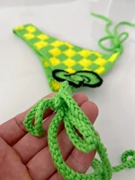 8 colors High Quality Handmade Crochet Micro Bikini Set Sexy String Brazil Bathing Suit Top Grade Cotton Fabric Kitty Swimwear 4