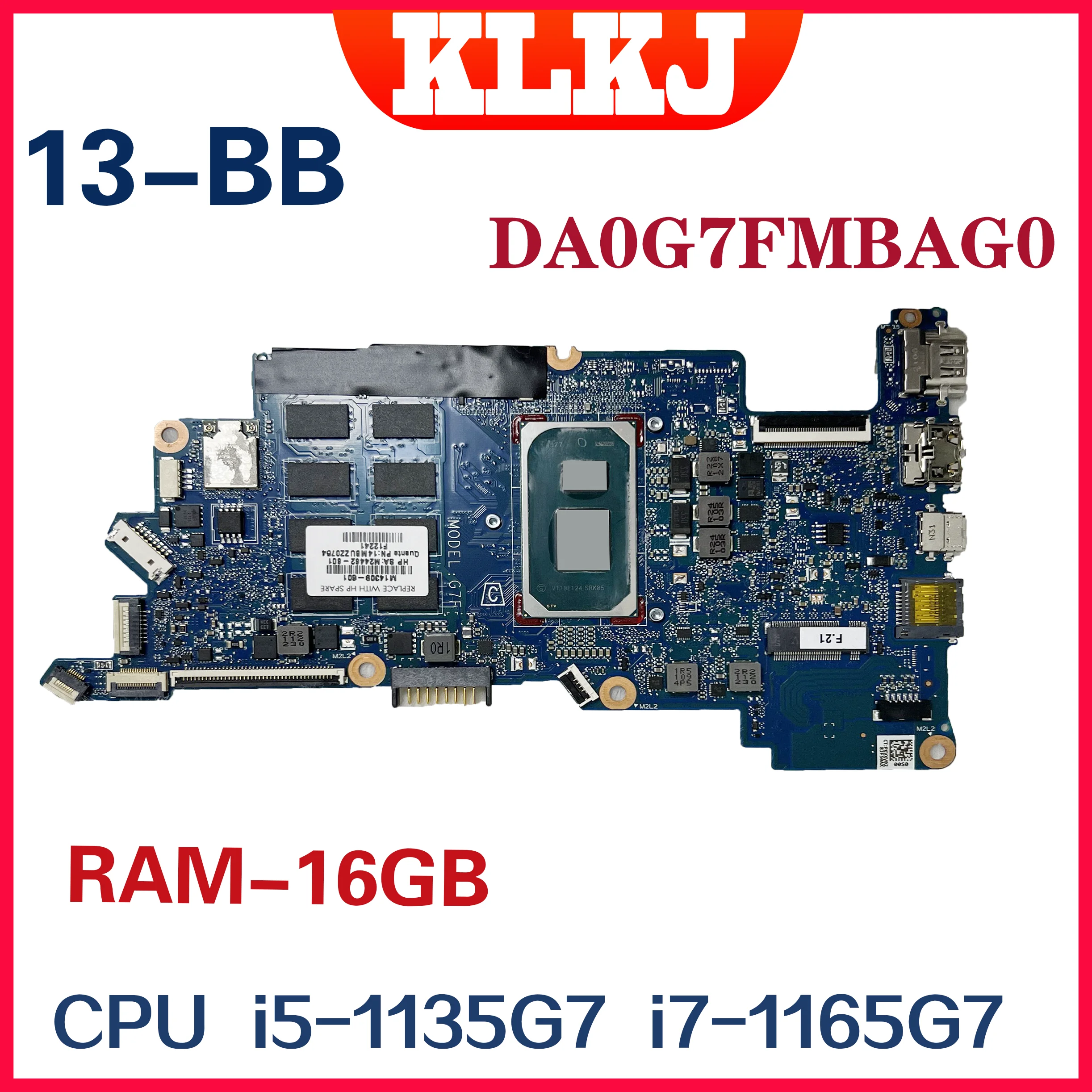 M14309-601 M14309-001 Scheda Madre Da0G7Fmbag0 Per Scheda Madre Per Laptop Hp Pavilion Muslim/0667Ng I5-1135G7 I7-1165G7 16G-Ram