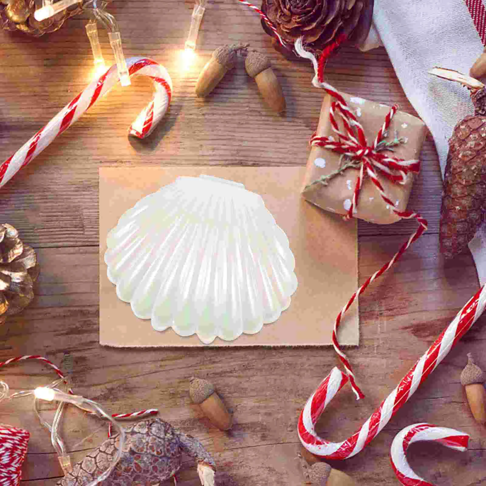 

10 Pcs Pearl Candy Box Gift Boxes for Adults Sea Shell Holder Bulk Party Favor Containers Holiday Small Plastic Dish Seashell