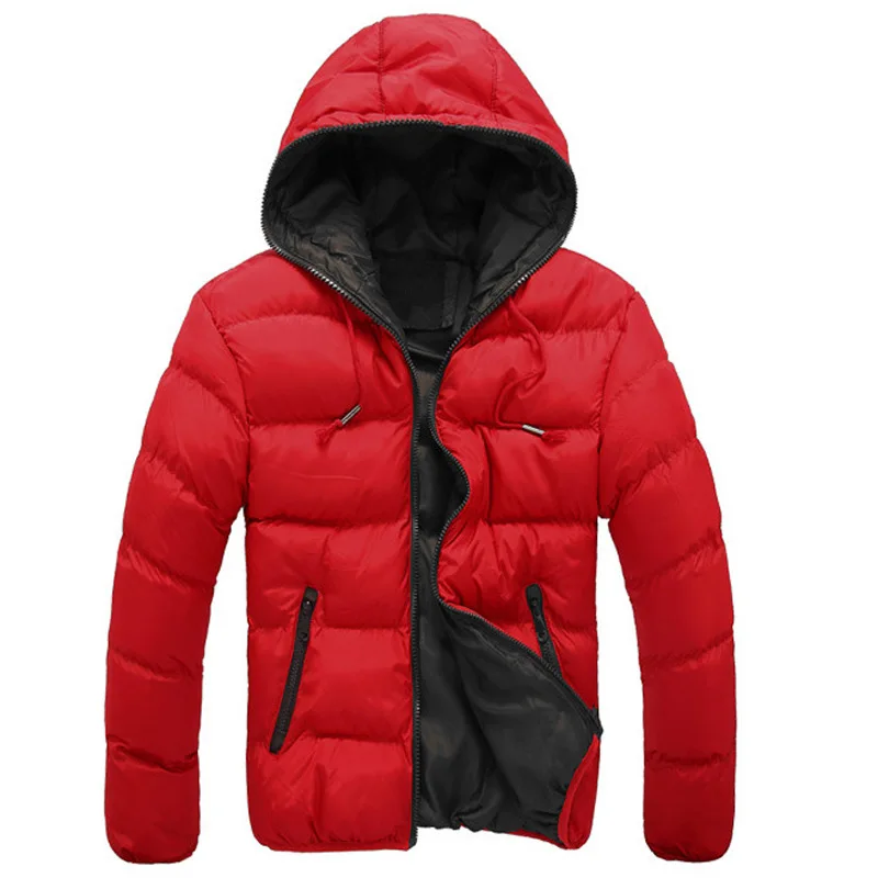 Men's Hooded Parkas Coat Casual Autumn Winter Thin Hooded Cotton Padded Jacket Waterproof Outdoor Travel Climbing Outwear cotton jacket parka coat parkas coat
