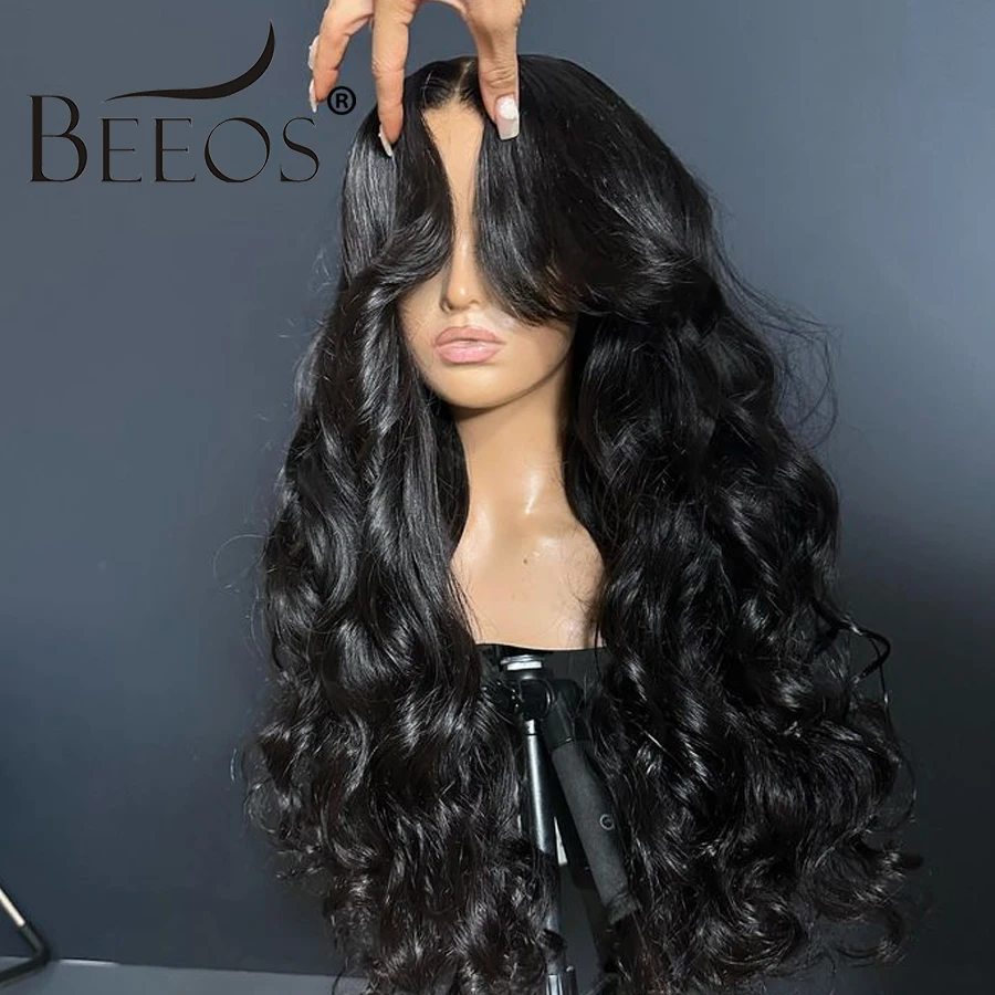 Jet Black 250% 13x6 HD Lace Front Wig Body Wave Preplucked