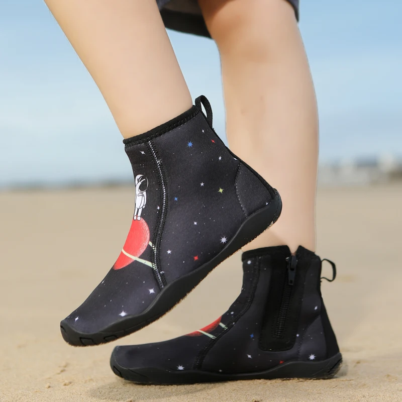 남녀공용 하이 앵클 비치 퀵 다이빙 신발, Qianjiang 수영화, 실내 피트니스 바닥 신발, 욕실 신발