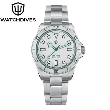 Watchdives WD1969 PRO Orologio al quarzo da uomo Cristallo di zaffiro Luminoso impermeabile VH31Sweep Secondi Movimento Orologi in acciaio inossidabile