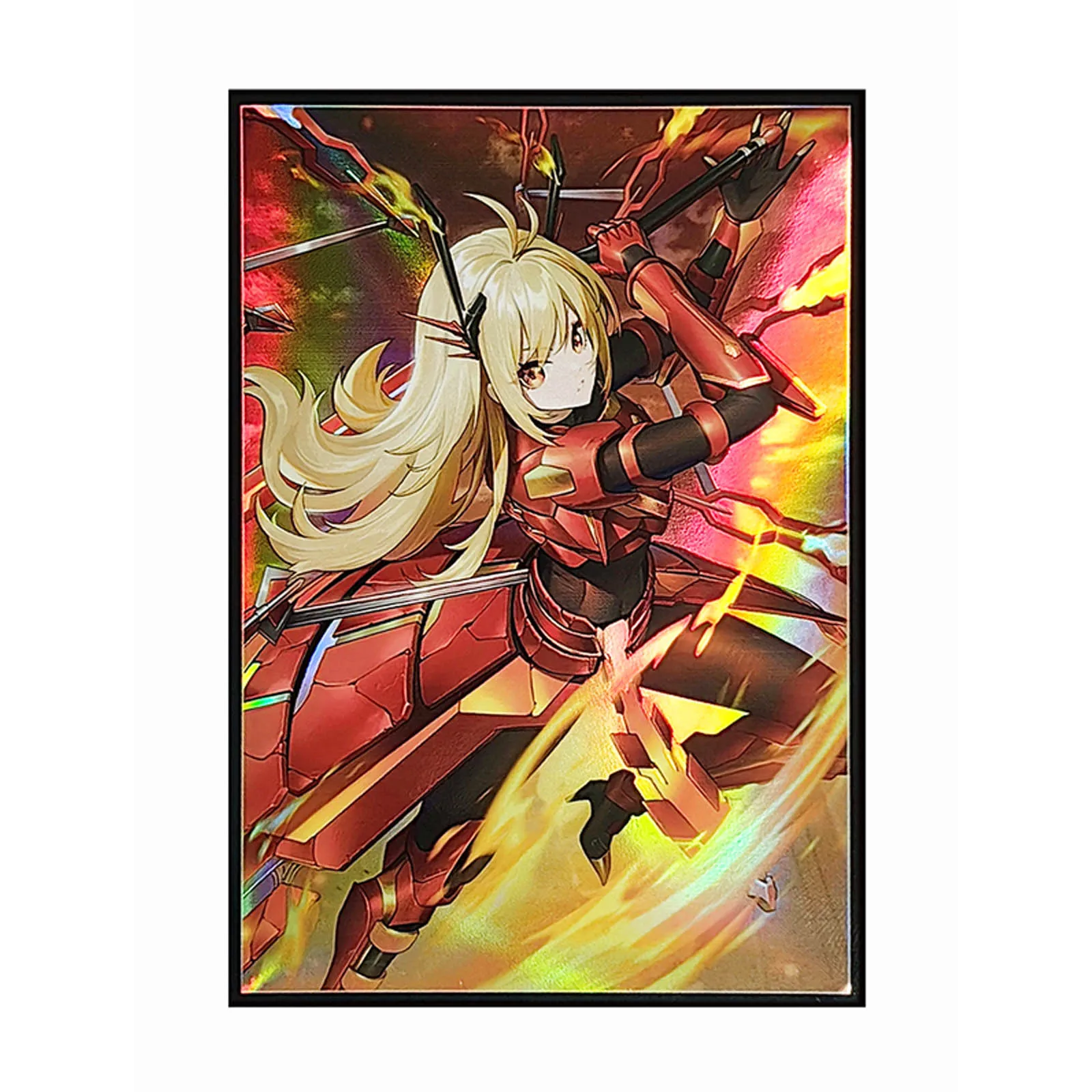 50Ct Holographic Lampeggiante Purchive Top Loading Manicotti Per Carte Collezionabili Deck Protector Per Yugioh/Carte Di Dimensioni Giapponesi 63X90Mm