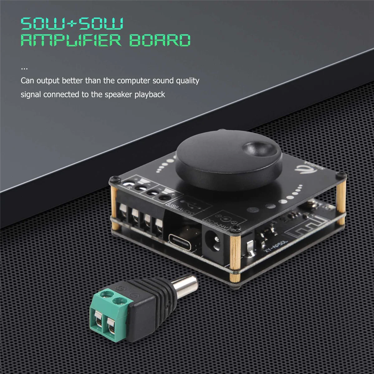 XY-AP50L 미니 블루투스 5.0, 무선 오디오 파워 디지털 앰프 보드, 스테레오 앰프, 3.5mm AUX USB 앱, 50W + 50W