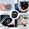 Cat Anti-bite Muzzles Breathable Nylon Protective Hood Cat Grooming Restraint Bags For Prevent Cats From Biting Nail Trimming 4