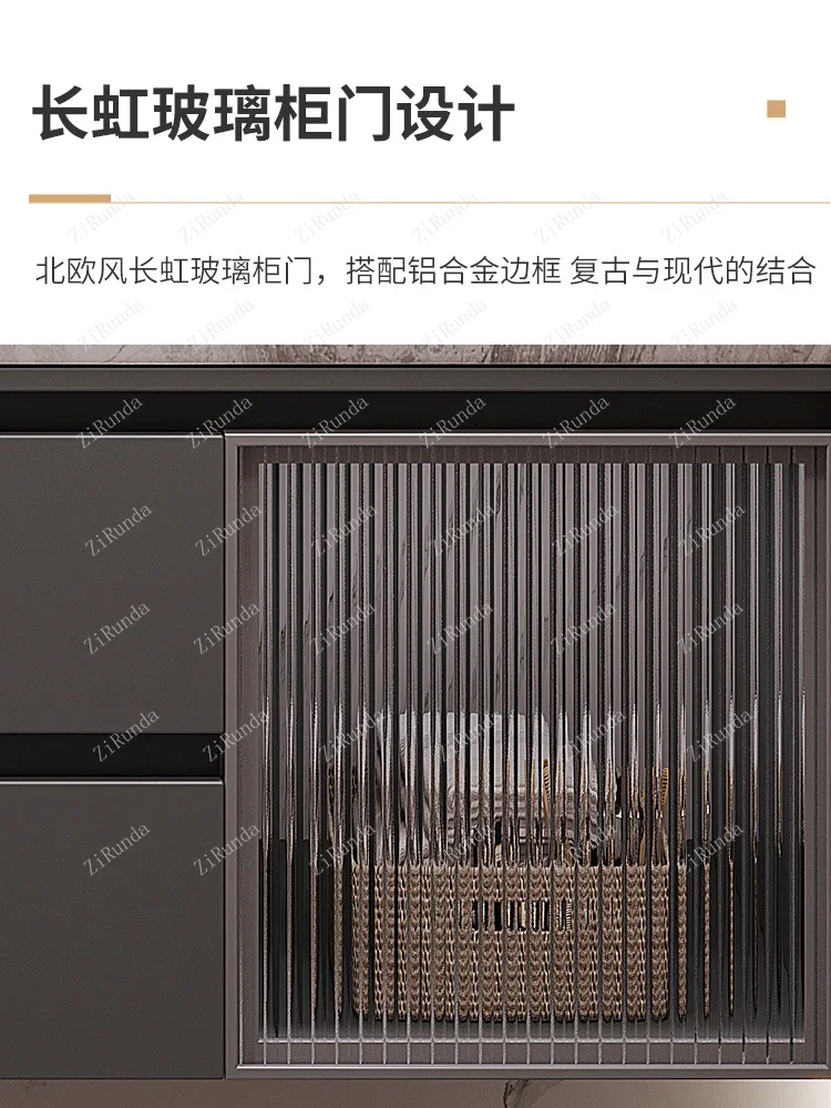 S~Basin Bathroom Cabinet Combination Smart Light Luxury Bathroom Hand Washing Seamless Ceramic Basin Cabinet